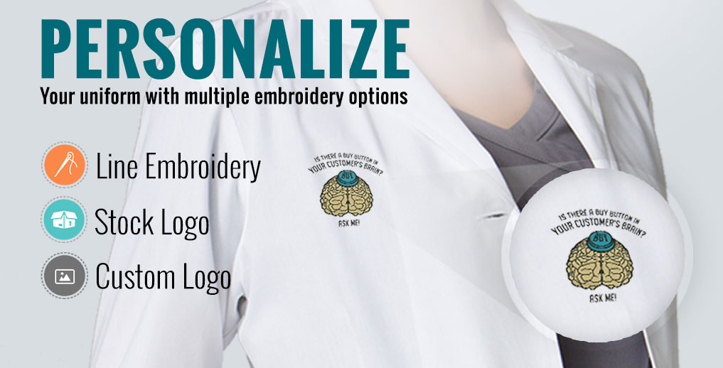 Embroidered Scrubs Fully Customizable Pulse Uniform