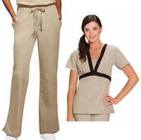 khaki scrub pants