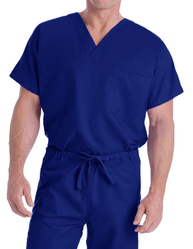 7502 FREE SHIPPING! Landau Unisex Short Sleeve V-Neck Scrub Top