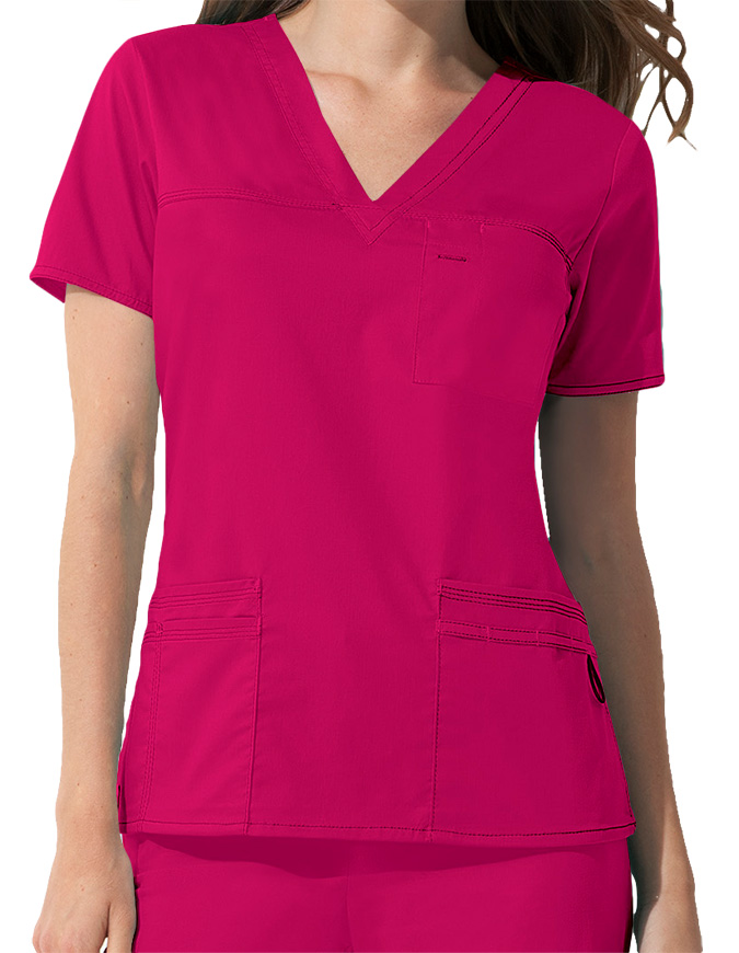 Shocking Pink Color Scrubs Finest Quality & Style Pulse Uniform