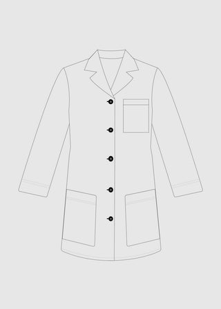 Panda Uniform Made in USA Women's 32 Inch Length Colored Labcoat