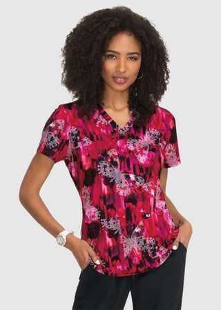 Koi Next Gen Early Energy Women's 2-Pocket Print Scrub Top
