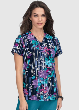 Koi Next Gen Early Energy Women's 2-Pocket Print Scrub Top