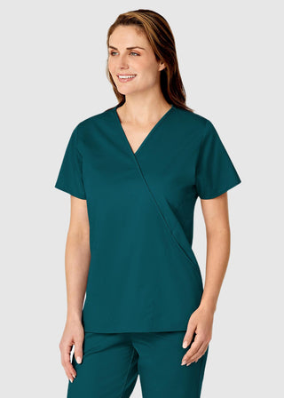 Wink Scrubs Women's Mock Wrap Nursing Scrub Top