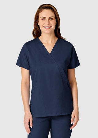Wink Scrubs Women's Mock Wrap Nursing Scrub Top