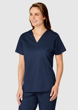 Wink Scrubs Women's Mock Wrap Nursing Scrub Top