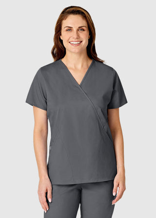 Wink Scrubs Women's Mock Wrap Nursing Scrub Top