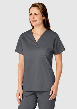 Wink Scrubs Women's Mock Wrap Nursing Scrub Top