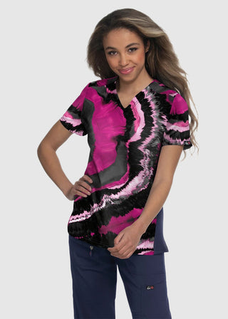 Koi Reform Top Pink Marble Women's