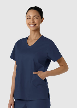 Wink Scrubs Women's Curved V-Neck Scrub Top