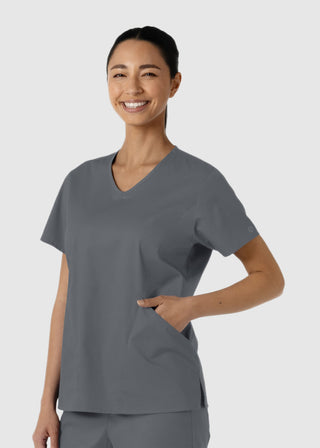 Wink Scrubs Women's Curved V-Neck Scrub Top