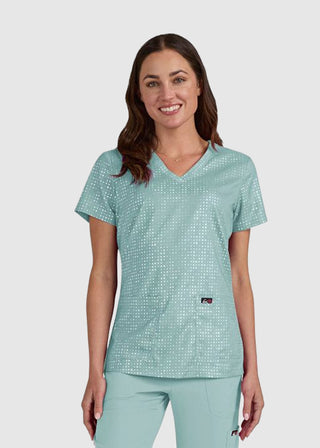 Koi Lite Women's Iridescent Sage Velora Top