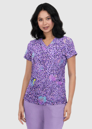 Koi Lite Women's Lavender Animal Velora Top