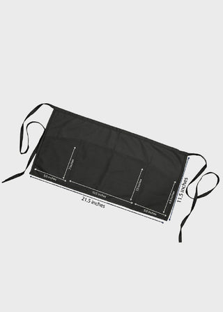 HeedFit Unisex 11.5 Inches Black Waist Apron
