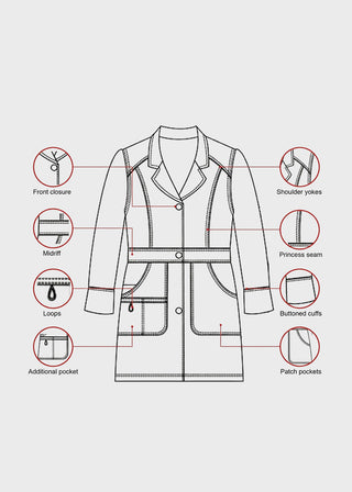 HeedFit Women's 32 Inches Perfection Lab Coat