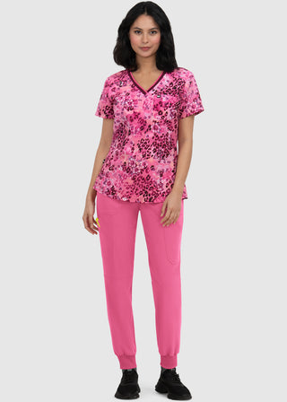Koi Next Gen Coming on Strong Women's Wild Petals Print Scrub Top