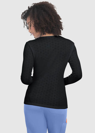 Koi Essentials Rohan Women's Heart Pointelle Long Sleeve Underscrub