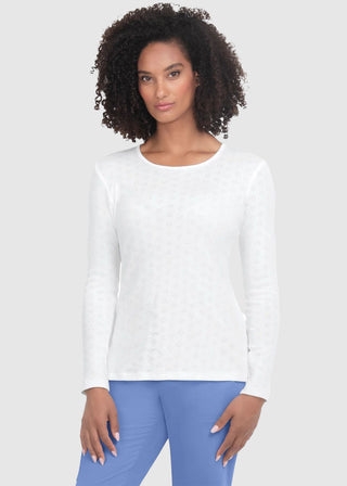 Koi Essentials Rohan Women's Heart Pointelle Long Sleeve Underscrub