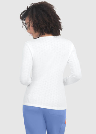 Koi Essentials Rohan Women's Heart Pointelle Long Sleeve Underscrub