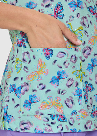 Koi Artists Series Rosalie Women's Fashionflies Print Scrub Top