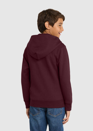 Port & Company Youth Core Fleece Full-Zip Hooded Sweatshirt