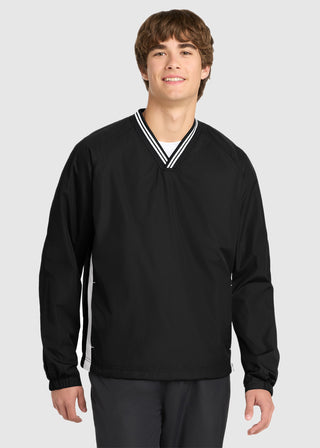 Sport-Tek Tipped V Neck Raglan Wind Shirt