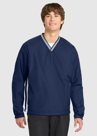 Sport-Tek Tipped V Neck Raglan Wind Shirt