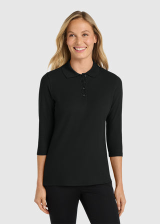Port Authority Ladies Silk Touch Three Quarter Sleeve Polo