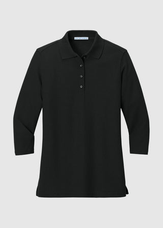 Port Authority Ladies Silk Touch Three Quarter Sleeve Polo