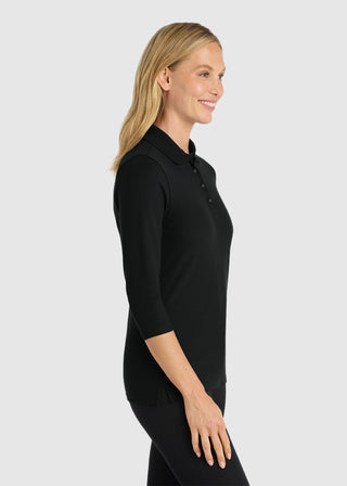 Port Authority Ladies Silk Touch Three Quarter Sleeve Polo