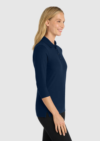Port Authority Ladies Silk Touch Three Quarter Sleeve Polo