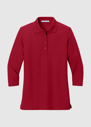 Port Authority Ladies Silk Touch Three Quarter Sleeve Polo