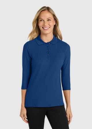 Port Authority Ladies Silk Touch Three Quarter Sleeve Polo