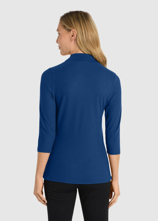 Port Authority Ladies Silk Touch Three Quarter Sleeve Polo