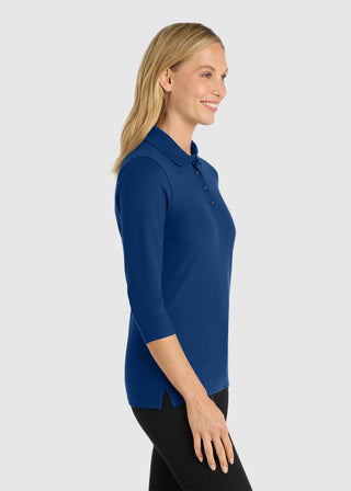 Port Authority Ladies Silk Touch Three Quarter Sleeve Polo
