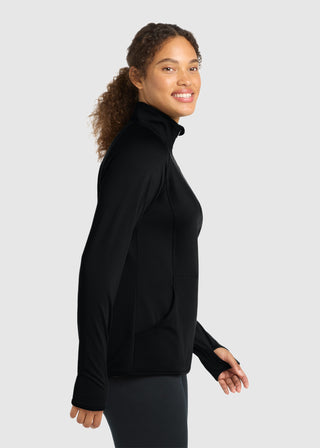 Sport-Tek  Ladies Sport Wick  Stretch Half Zip Pullover