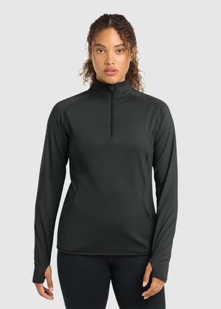 Sport-Tek  Ladies Sport Wick  Stretch Half Zip Pullover