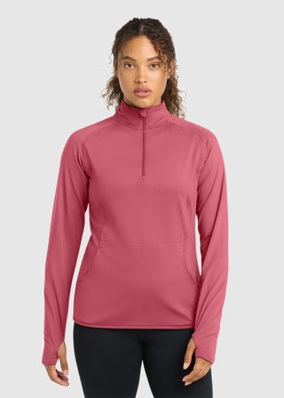 Sport-Tek  Ladies Sport Wick  Stretch Half Zip Pullover