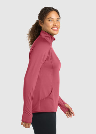 Sport-Tek  Ladies Sport Wick  Stretch Half Zip Pullover
