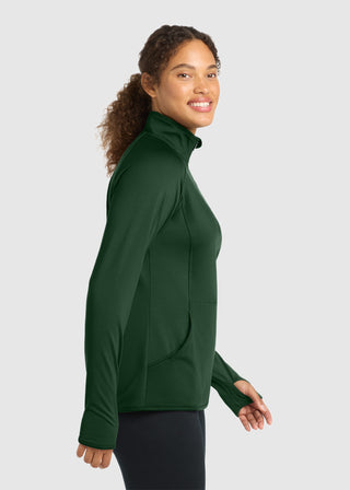 Sport-Tek  Ladies Sport Wick  Stretch Half Zip Pullover