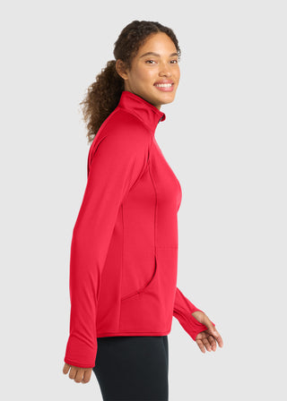 Sport-Tek  Ladies Sport Wick  Stretch Half Zip Pullover