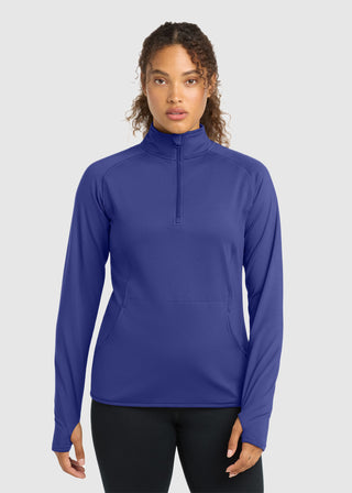 Sport-Tek  Ladies Sport Wick  Stretch Half Zip Pullover