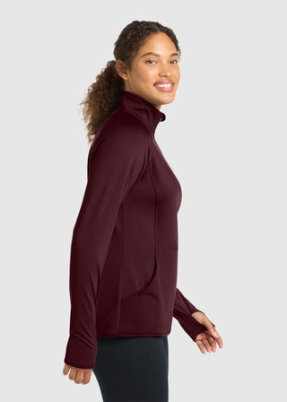 Sport-Tek  Ladies Sport Wick  Stretch Half Zip Pullover