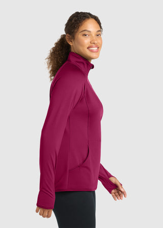 Sport-Tek  Ladies Sport Wick  Stretch Half Zip Pullover