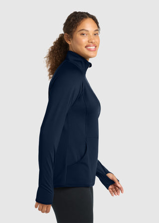 Sport-Tek  Ladies Sport Wick  Stretch Half Zip Pullover