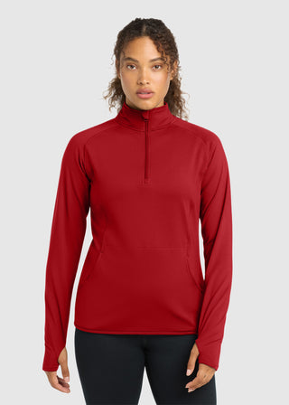 Sport-Tek  Ladies Sport Wick  Stretch Half Zip Pullover