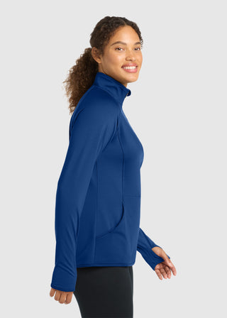 Sport-Tek  Ladies Sport Wick  Stretch Half Zip Pullover