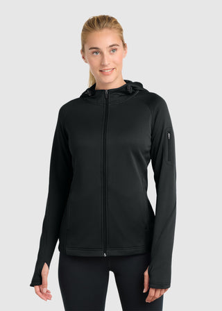 Sport Tek Women's Tech Fleece Ful Zip Hooded Jacket