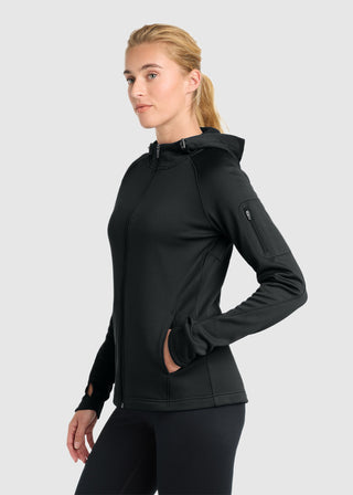 Sport Tek Women's Tech Fleece Ful Zip Hooded Jacket