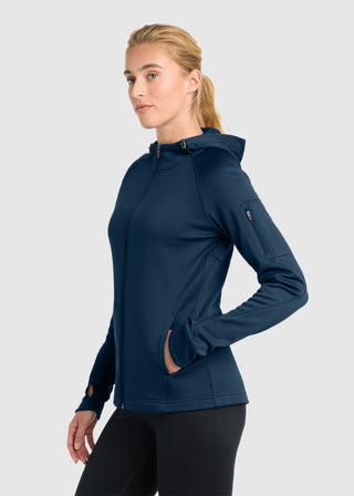 Sport Tek Women's Tech Fleece Ful Zip Hooded Jacket